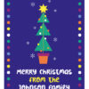 Personalised Christmas Cards (Tree Pink or Blue)