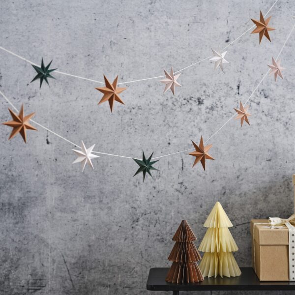 Paper Stars Christmas Bunting Decoration