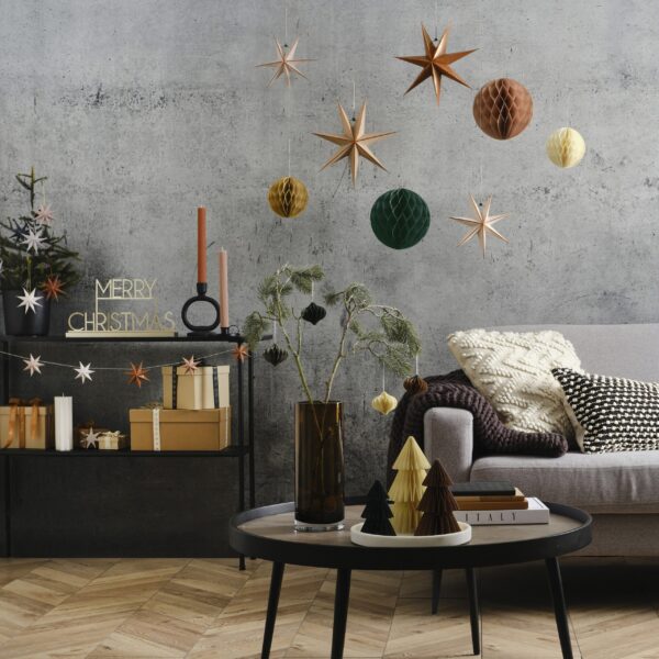 Paper Stars Christmas Bunting Decoration - Image 3