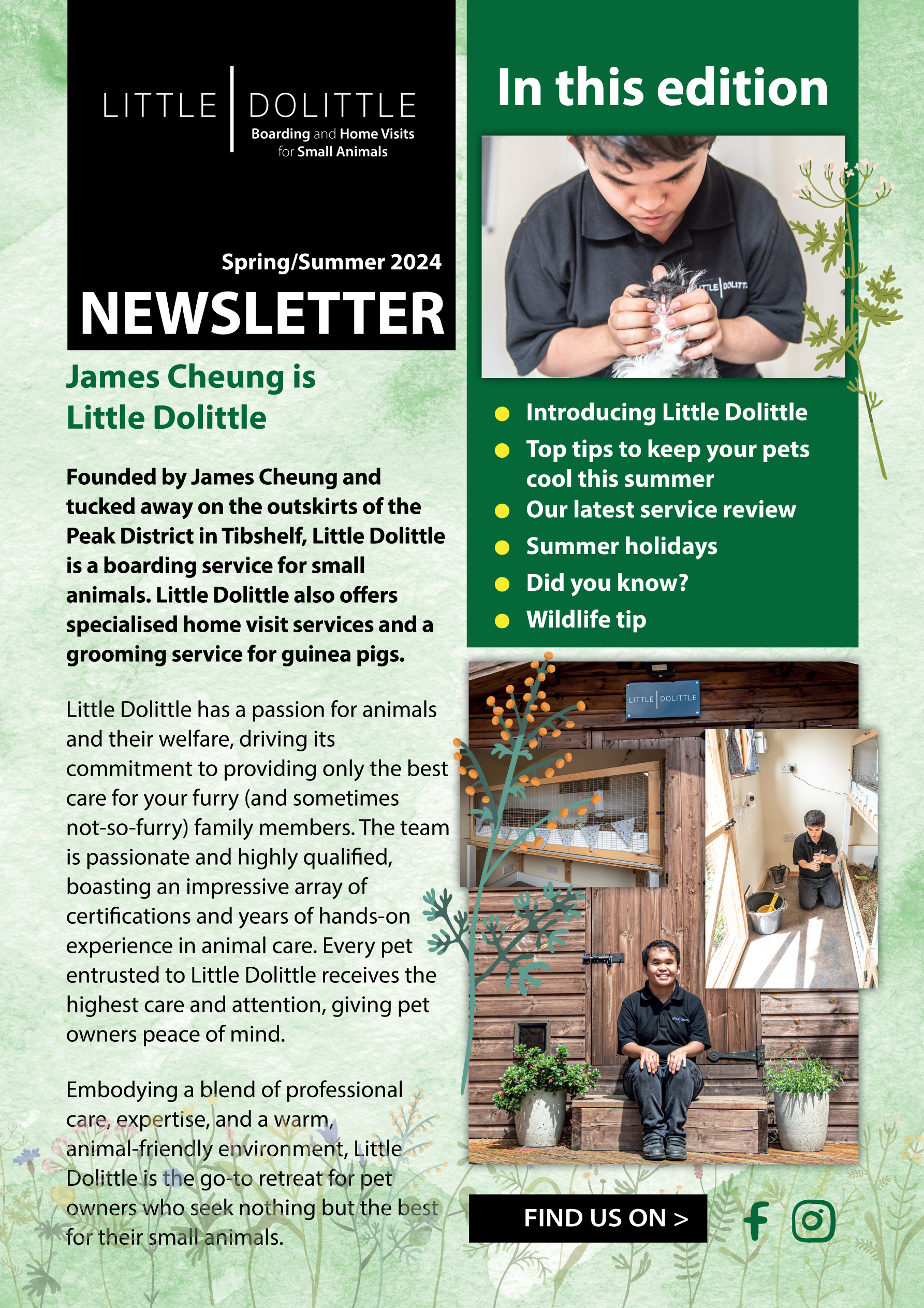 A fun and informative newsletter for Little Dolittle - evokevisual